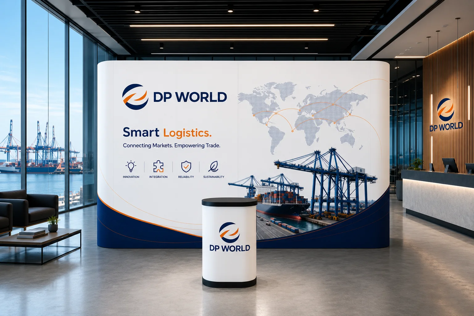 Hardcase popup stand in Dubai for exhibition displays and event branding.