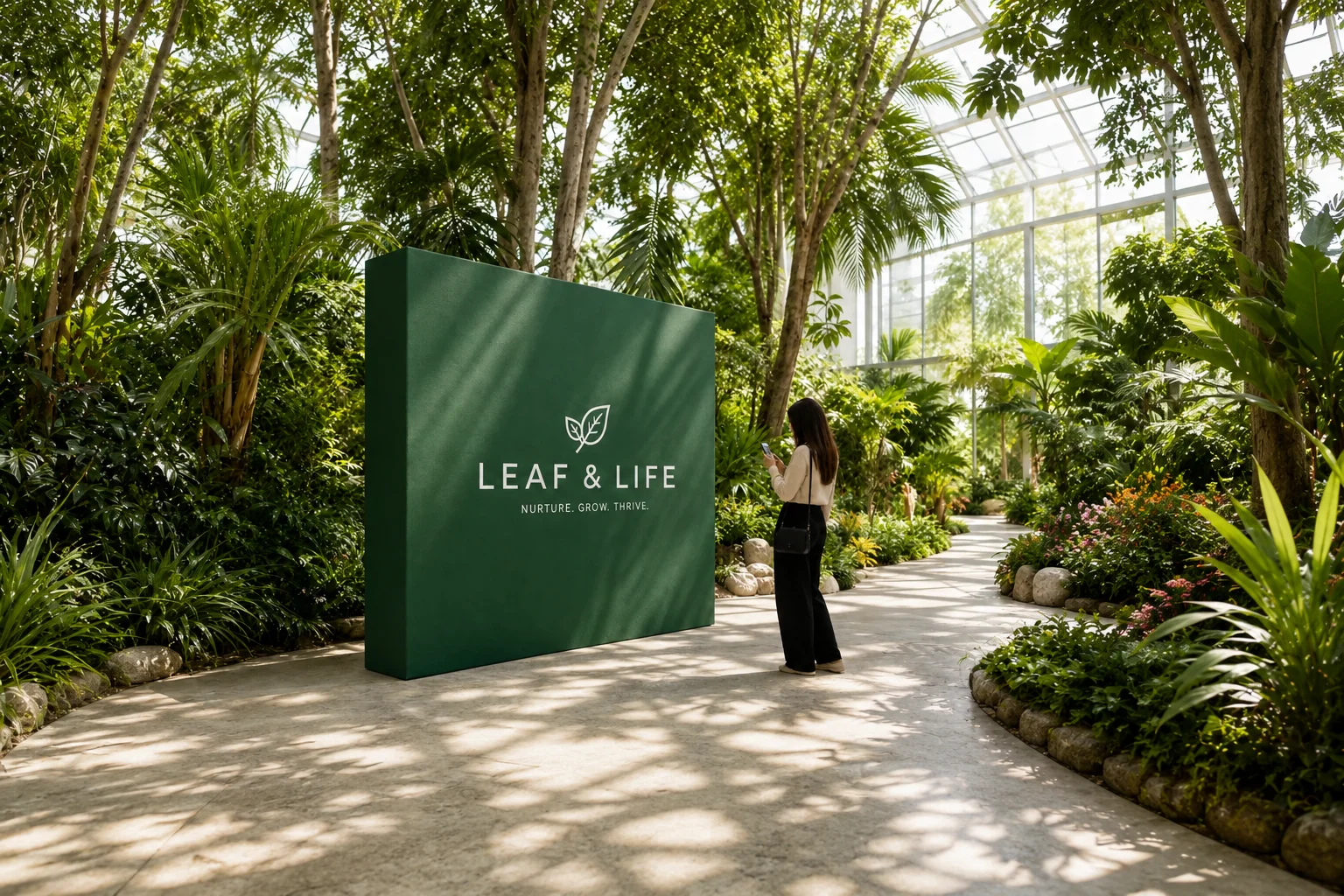 Premium fabric backdrop for indoor business exhibition in Dubai